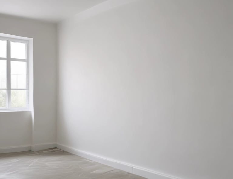 Close-up of a craftsman applying drywall in a residential renovation project.