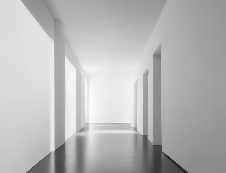 Spacious room under construction showing clean drywall installation.
