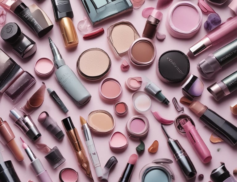 A collection of chic handbags arranged in an artistic manner.