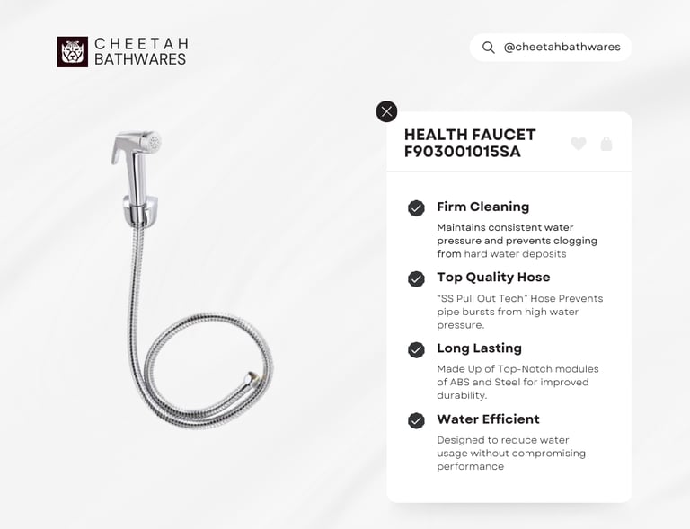 HEALTH FAUCET F90300101SA CHEETAH BATHWARES