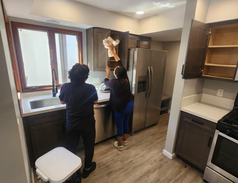 MC Cleaning Services team cleaning a San Diego kitchen