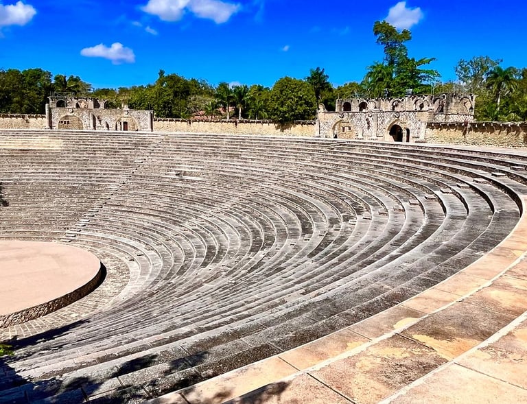 Altos de Chavón stone amphitheater and sculptures tour with Pac Tour Excursions Bayahibe