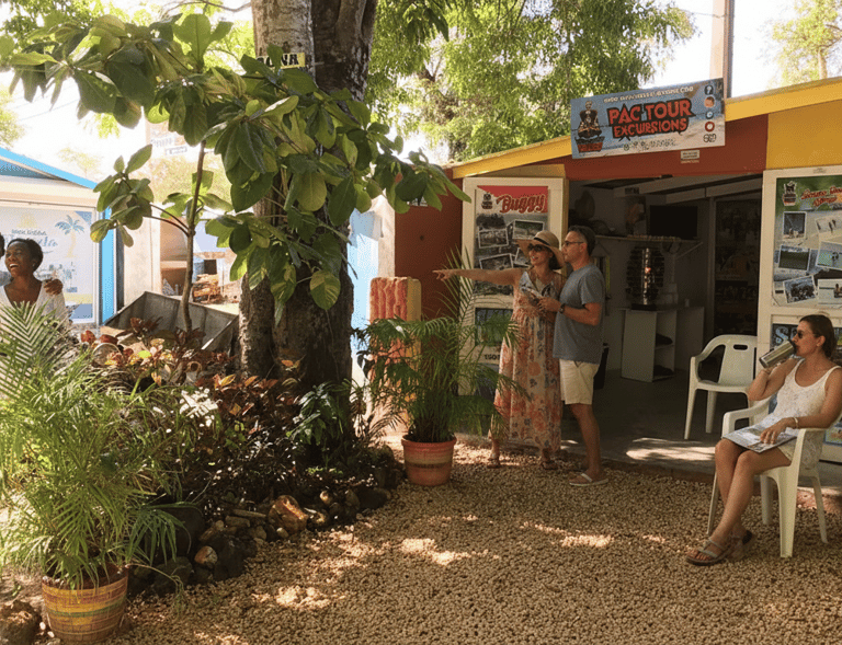Guests in Bayahibe preparing to book a tour with Pac Tour Excursions Bayahibe