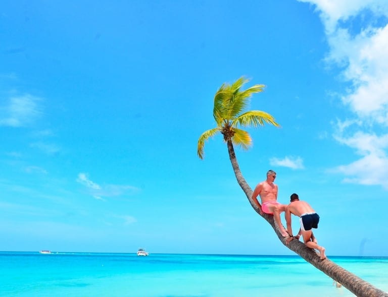 Guests enjoying Saona Island tour with Pac Tour Excursions Bayahibe