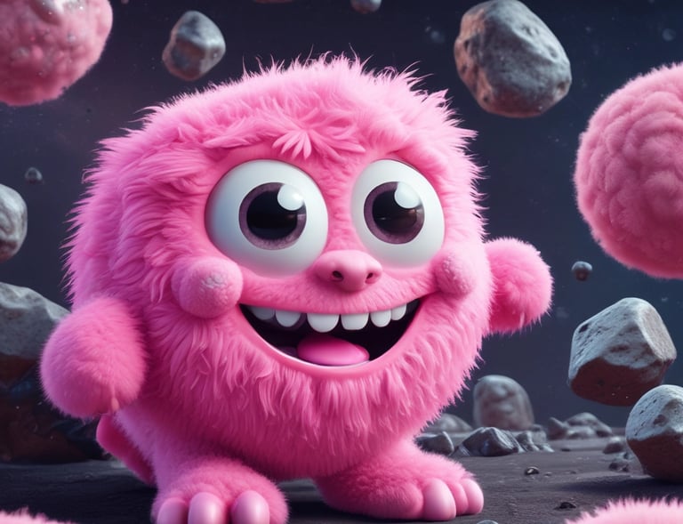 Interstellar dust and light waves surrounding a hidden monsteroide in space.