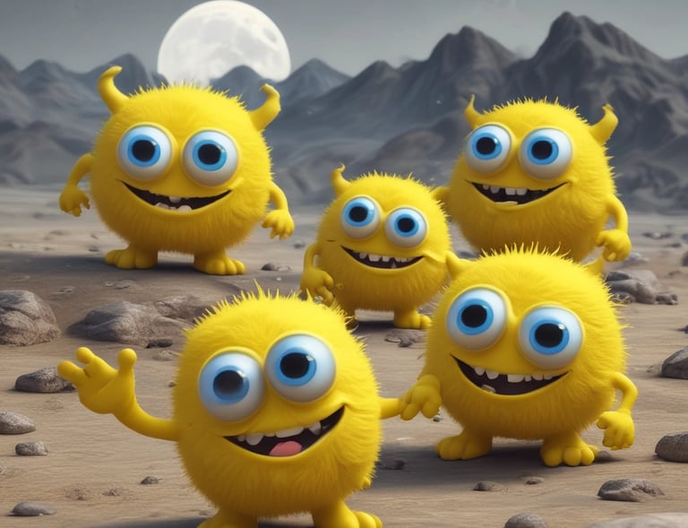 A cosmic scene showing the delicate balance of creation guarded by a monsteroide.