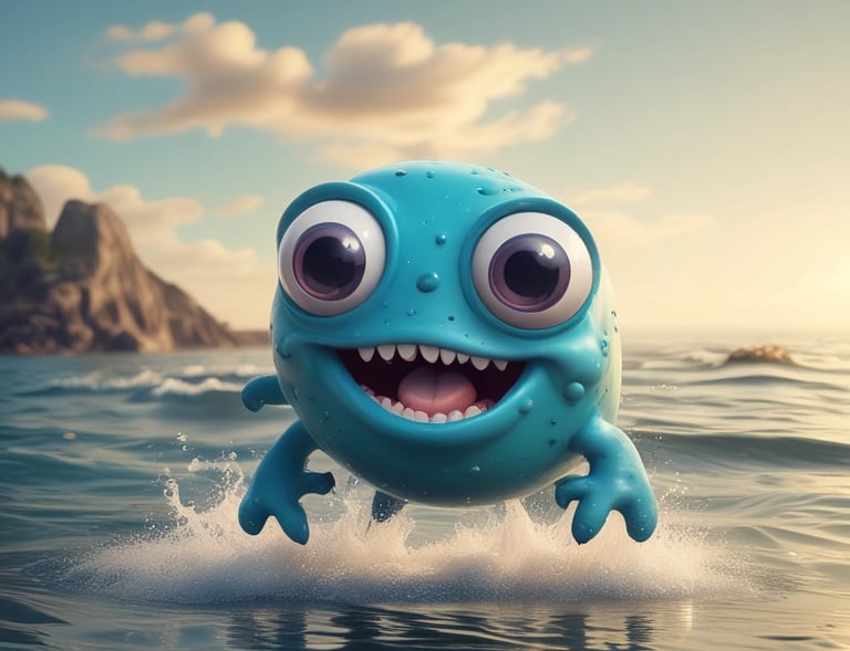 A silent monsteroide gliding past a distant planet, barely visible in the cosmic void.