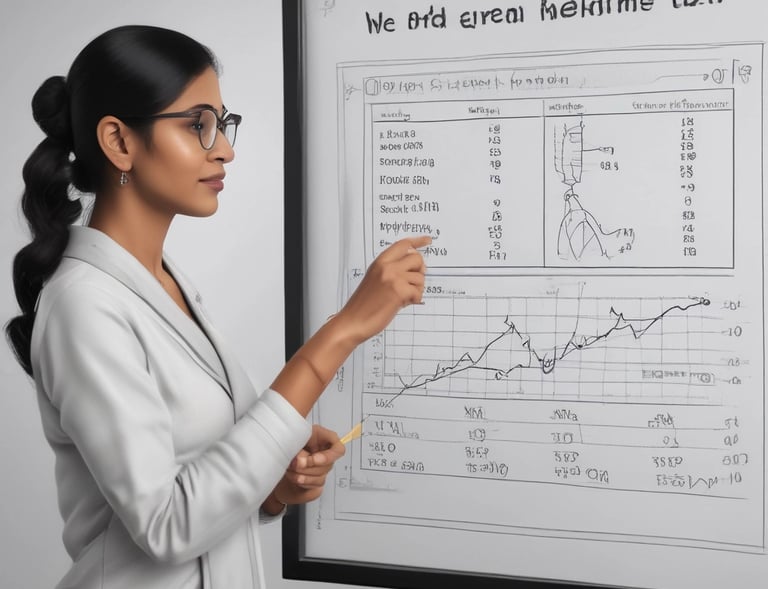 A collaborative meeting between school staff using vedvidya's communication tools to plan events.