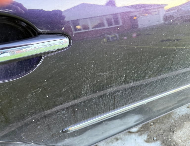 dirty car door