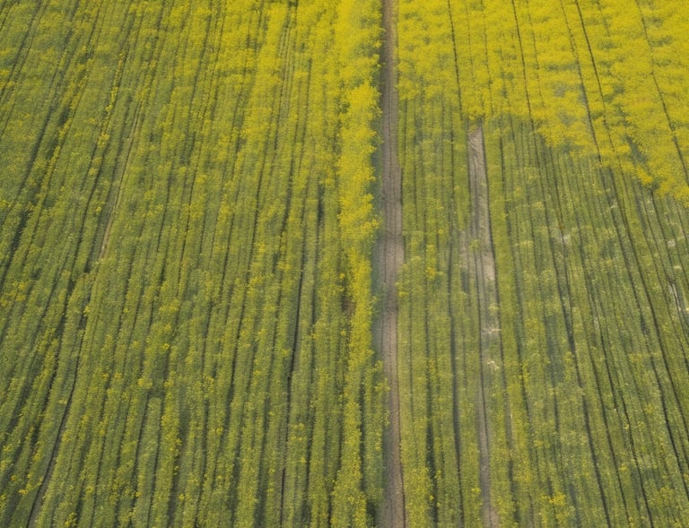 A drone hovers in the air against a backdrop of rolling hills with a small waterfall cascading down the rocky terrain.