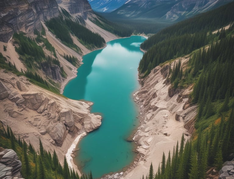 A drone hovers in mid-air against the backdrop of a rural landscape. The scene captures posts and wires in the background, likely indicating the edge of a field or vineyard. The sky is clear with an expansive blue hue.