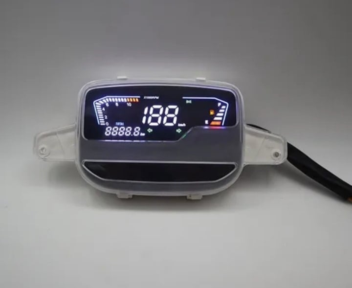 a digital clock with a clock on it