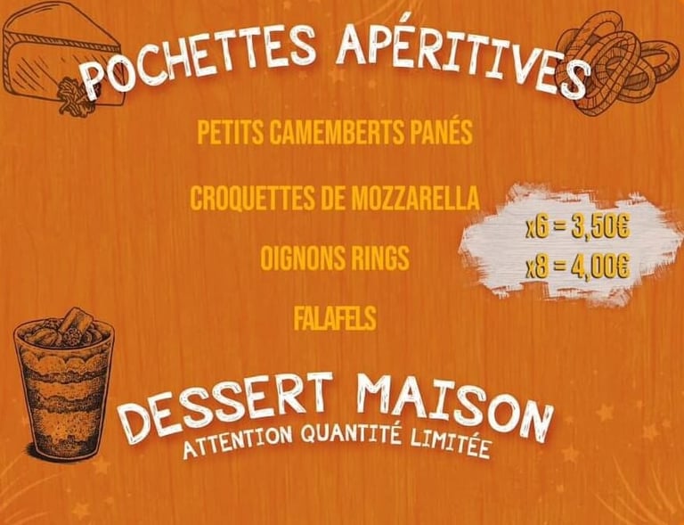 les différentes pochettes apéritives de L'Annexe