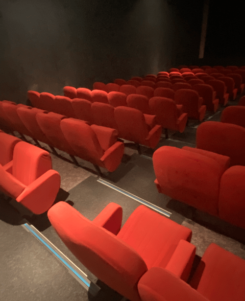 petite salle de spectacles fauteuils rouges