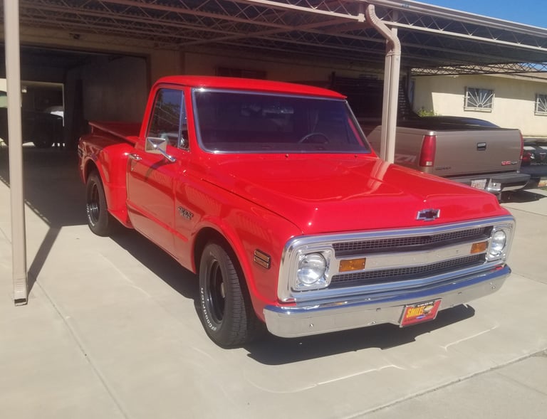 The Dream truck, shiny and red!