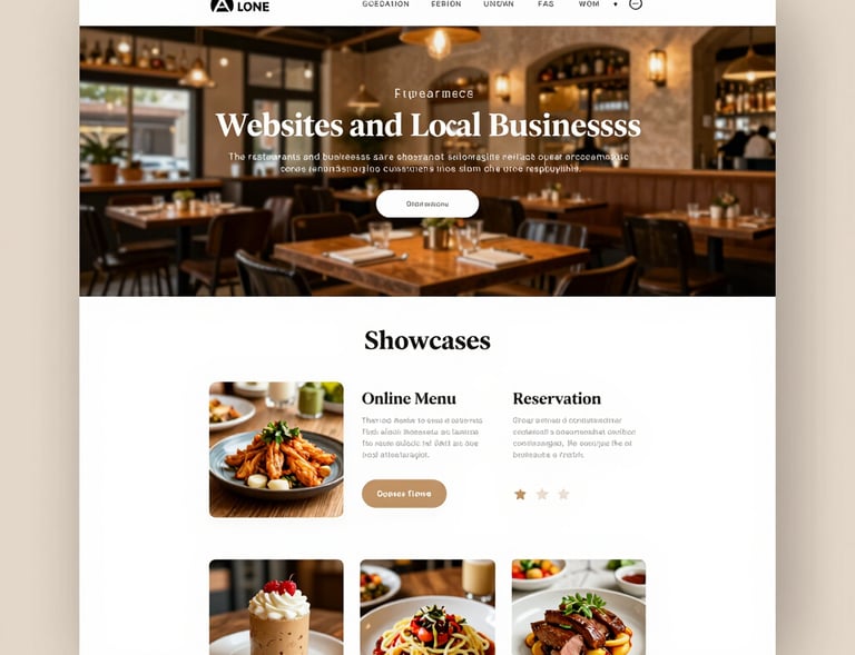 A modern, professional site layout for a small neighborhood plumbing business featuring black and white design.