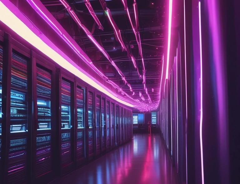 A futuristic representation of brands connecting with customers.