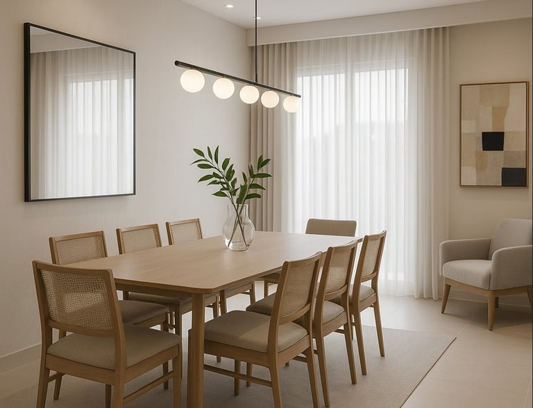 sala de jantar contemporânea