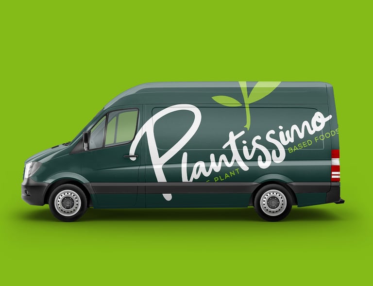 Fresh and modern branding for Plantissimo, a vegan food brand focused on organic plant-based product