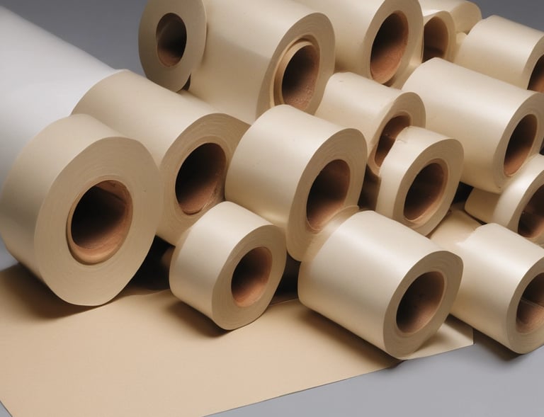 Various paper capacitors displayed on a wooden surface with natural light