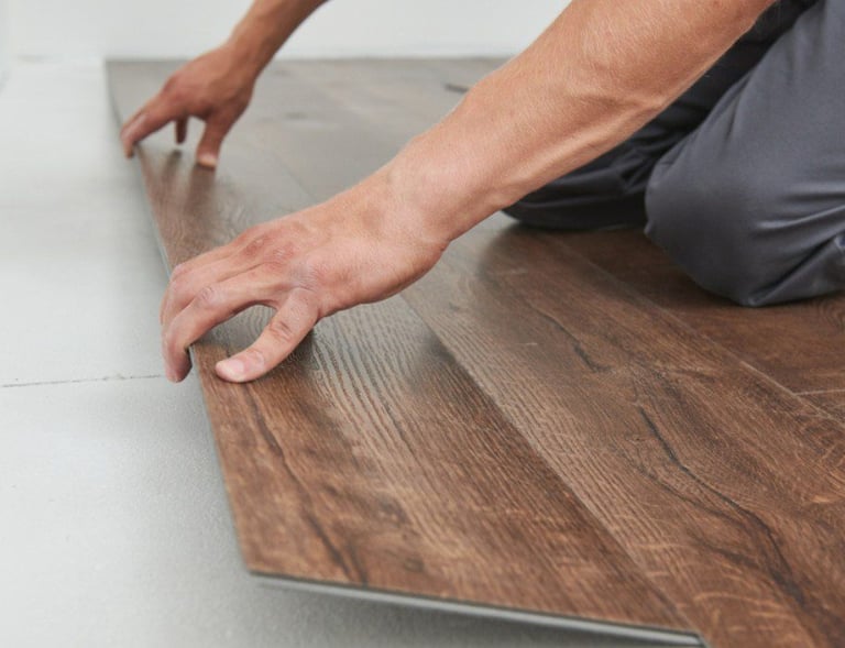 Classic wooden flooring in different shades like wenge, oak and wallnut