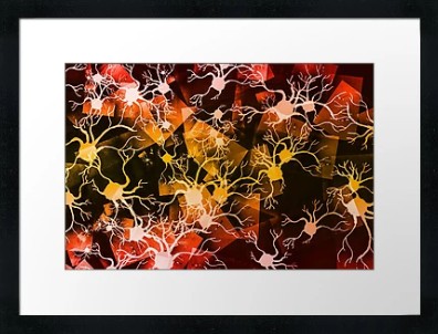 Neuroplasticity conceptual artwork: intricate brain mapping visualization for medical and science of