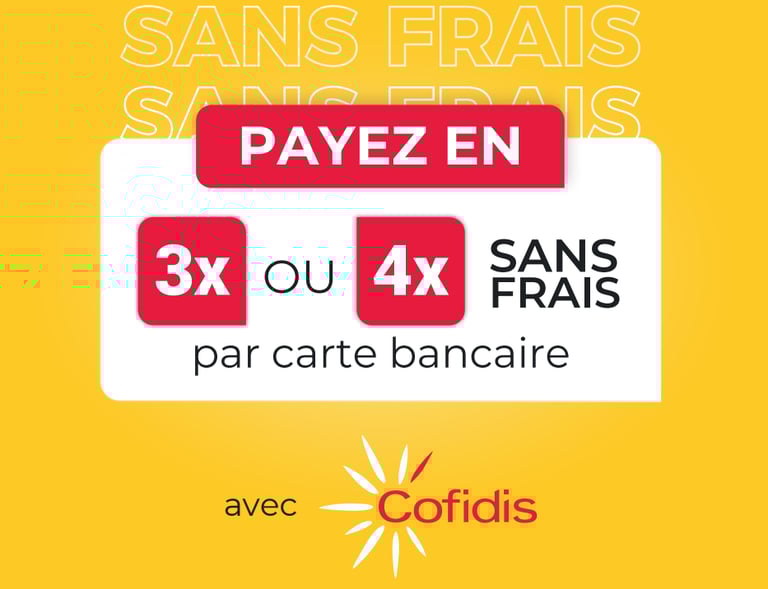 payez en 3x ou 4x sans frais