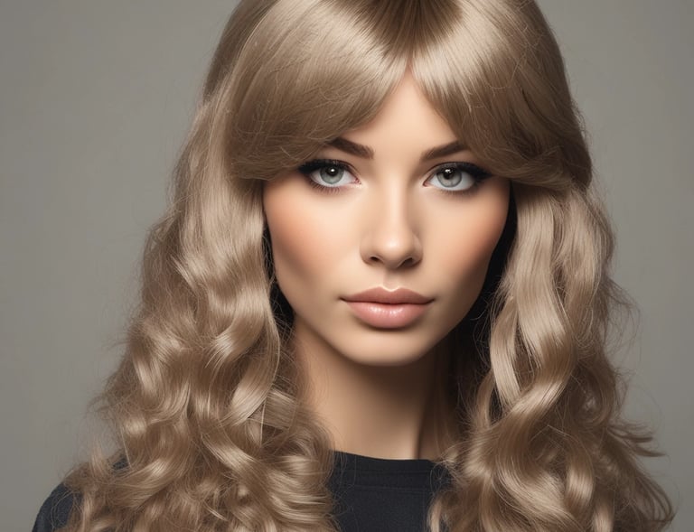 A model wearing a beautifully styled wig from Tycoon Hair, demonstrating versatility.