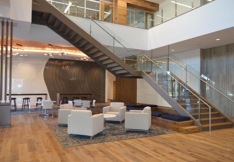 Monumental Stair w/Glass Rails