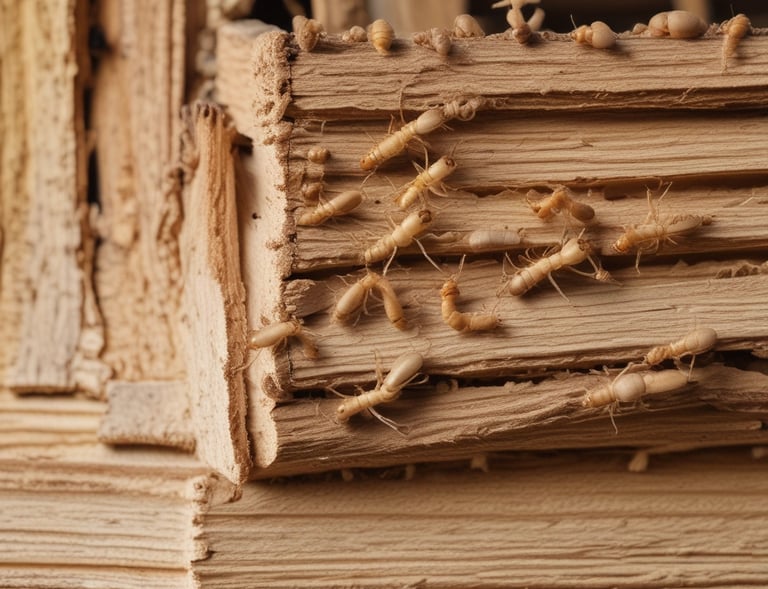 Termites in wood