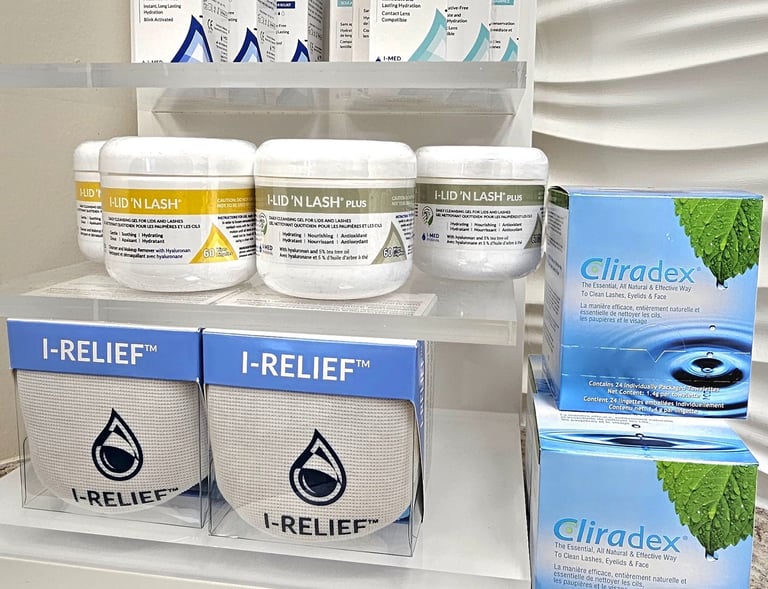 bowmanville optometrist, eye care products for dry eye, healthy eyes, blepharitis treatment