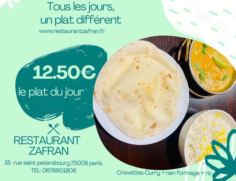 Plat du jour 12,50