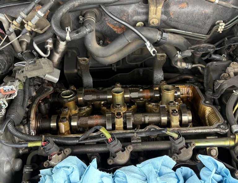 Rear valve cover gasket off on a nissan maxima