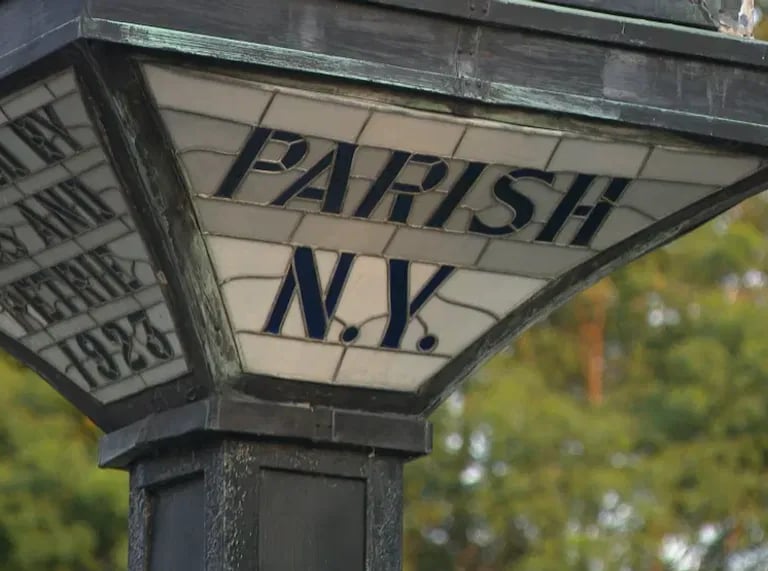 Historical sign Parish NY