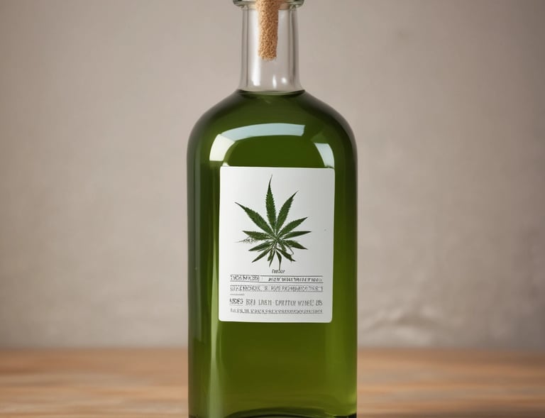 a bottle of cannabis oil