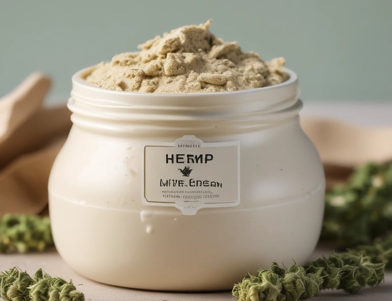 a jar of hemp butter with cannabis cannabis