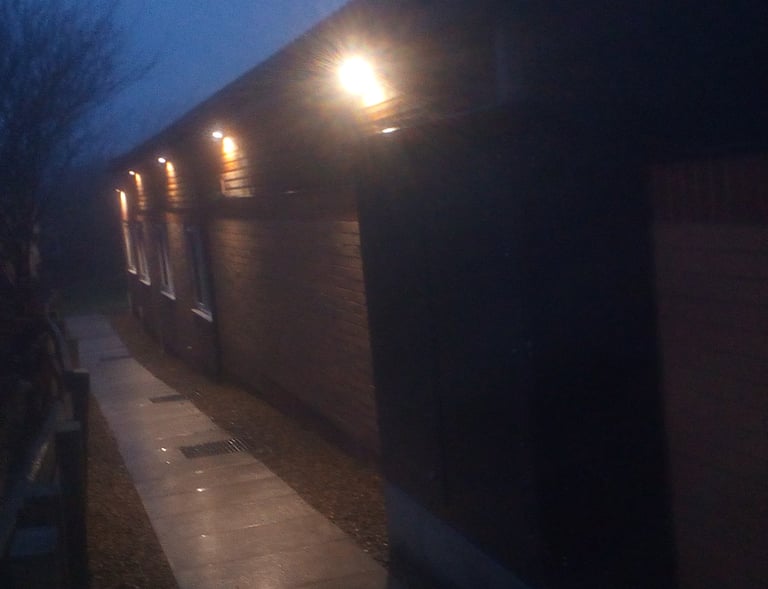 Outside lights walk way