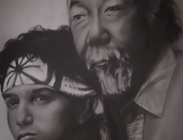 "A Força da Expressão: Desenho realista em Grafite/Carvão. Capturando a alma e a alegria em altíssim