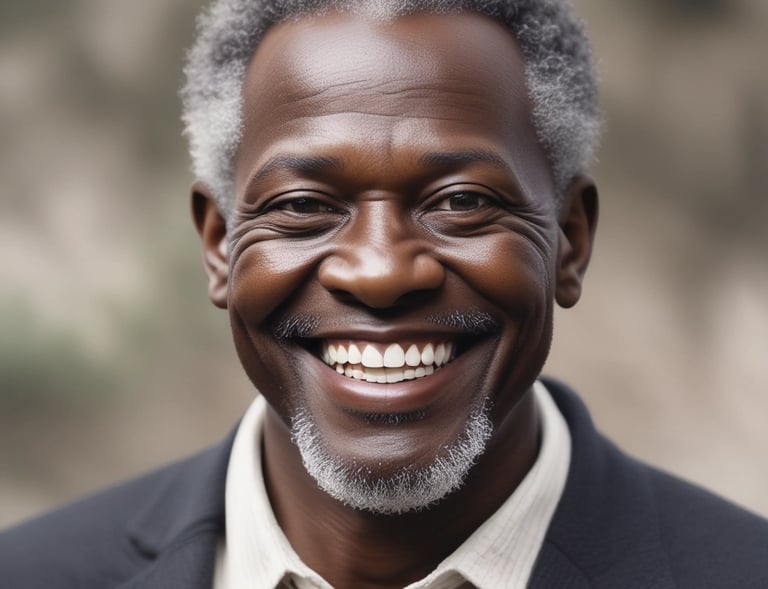 A veteran smiling warmly while holding the keys to their new affordable home.