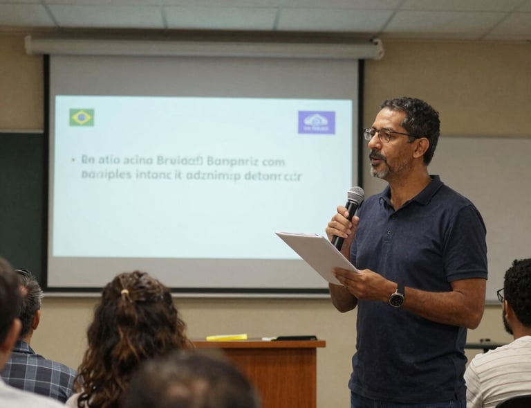 Team brainstorming session with sticky notes and charts on a glass board.