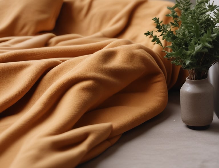 Packaging shot showing qatan’s eco-friendly wrapping for mattress protectors ready for shipping.