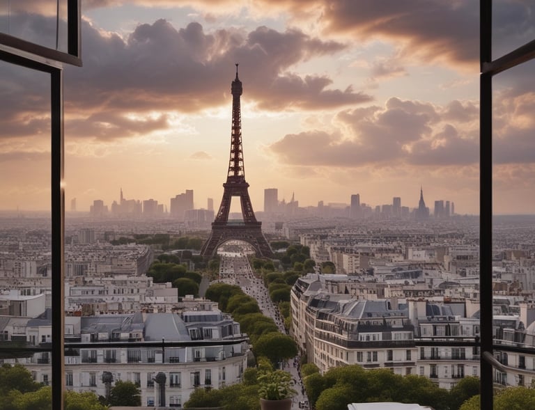 Scenic view of a historic old town street lined with charming cafes and shops.