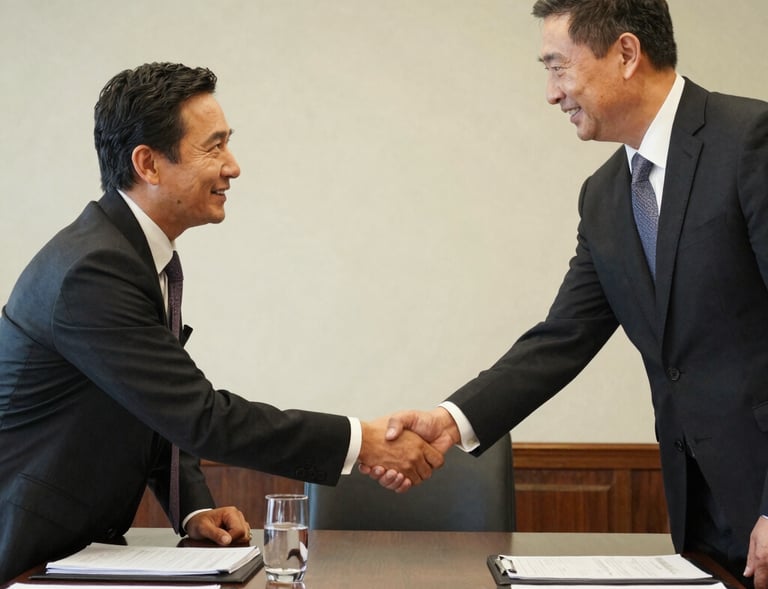 Hands exchanging keys in front of a modern Pune apartment, representing property handover.