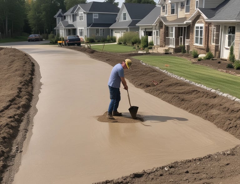 Harley Holbert inspecting a construction site with tools in hand, embodying reliability.