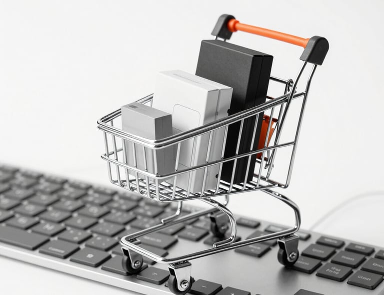 A sleek cityscape background with a model wearing Lumina Apparel's latest collection, showcasing movement and style.