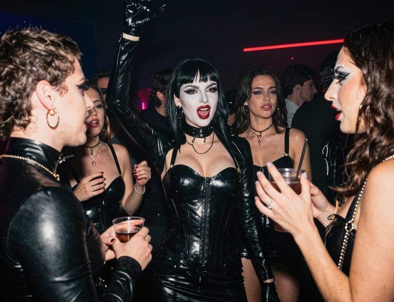 The lively crowd at Club Verboten, showcasing the energy and excitement of fetish events.