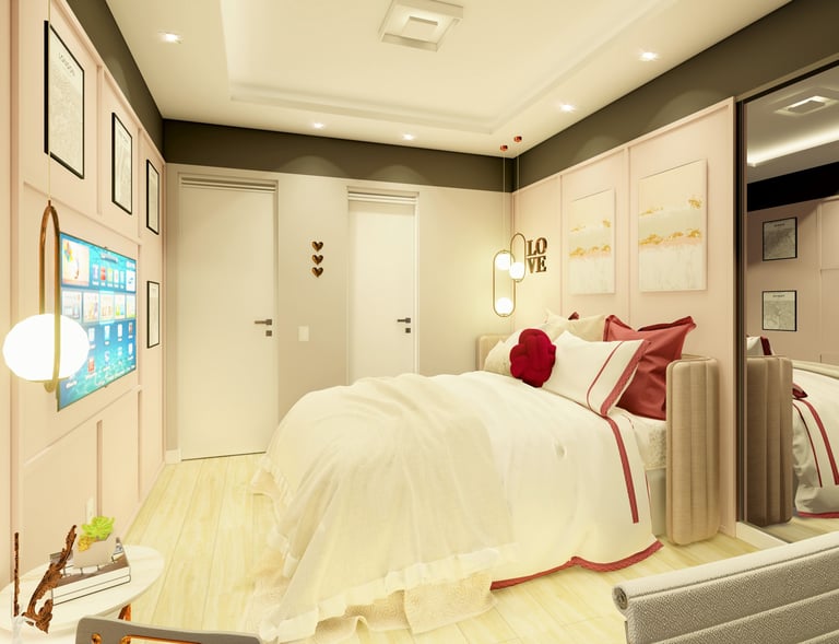 Projeto de Interiores de Reforma de Quarto de Menina em São Paulo