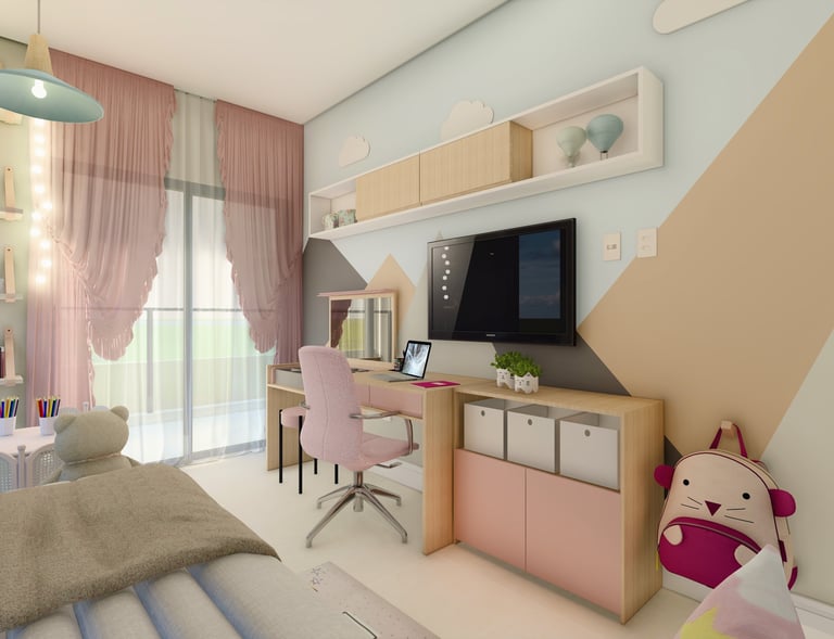 Projeto de Reforma de Interiores de Quarto de Menina Em São Paulo