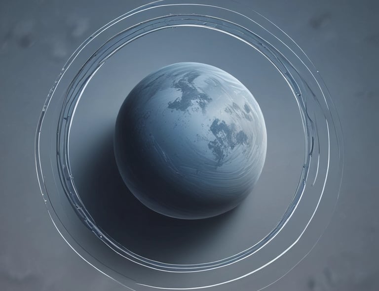 a red planet with a black background