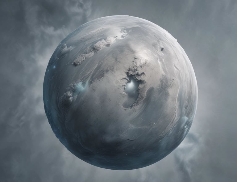 a close up of a planet with a black background